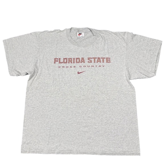 Nike Florida State Seminoles Cross Country Gray T Shirt Men's Size L - Picture 1 of 6
